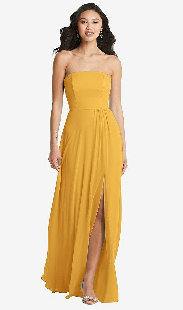 Front View - NYC Yellow Bella Bridesmaids Dress BB132