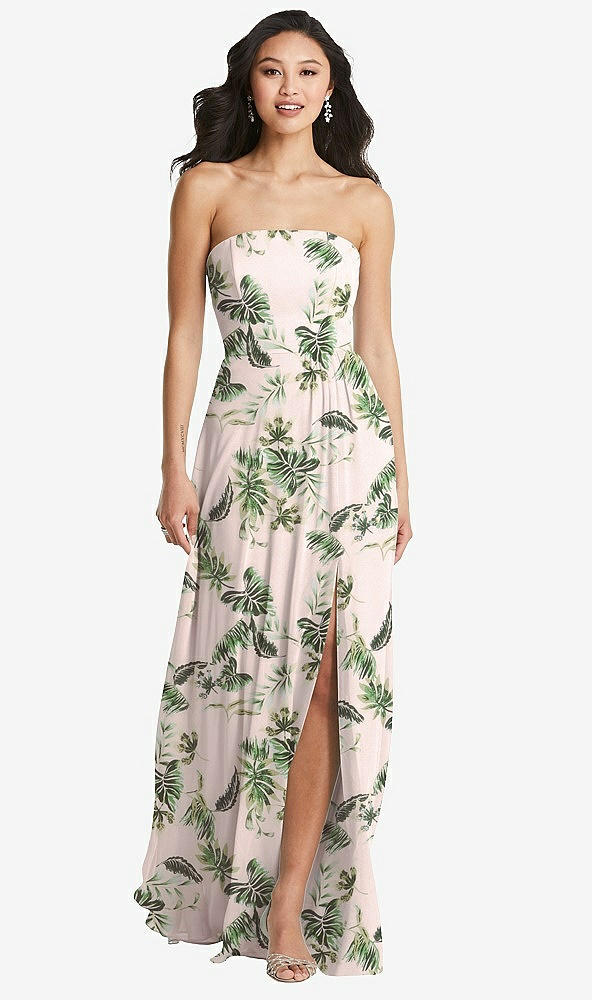 Front View - Palm Beach Print Bella Bridesmaids Dress BB132