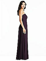 Side View Thumbnail - Aubergine Bella Bridesmaids Dress BB132