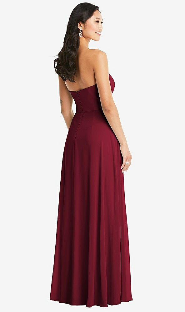 Back View - Burgundy Bella Bridesmaids Dress BB132