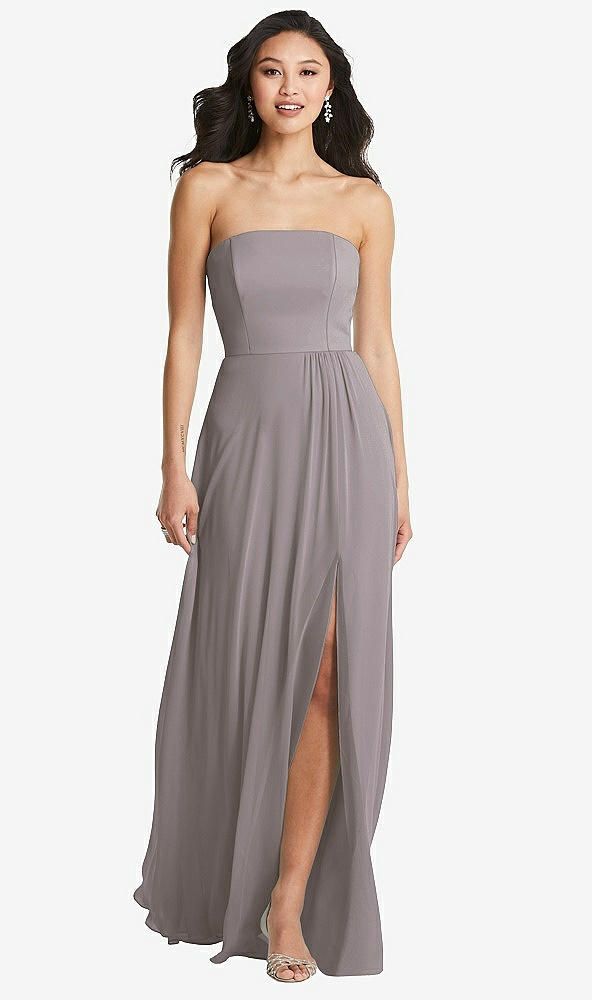 Front View - Cashmere Gray Bella Bridesmaids Dress BB132