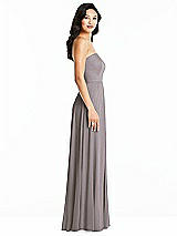 Side View Thumbnail - Cashmere Gray Bella Bridesmaids Dress BB132