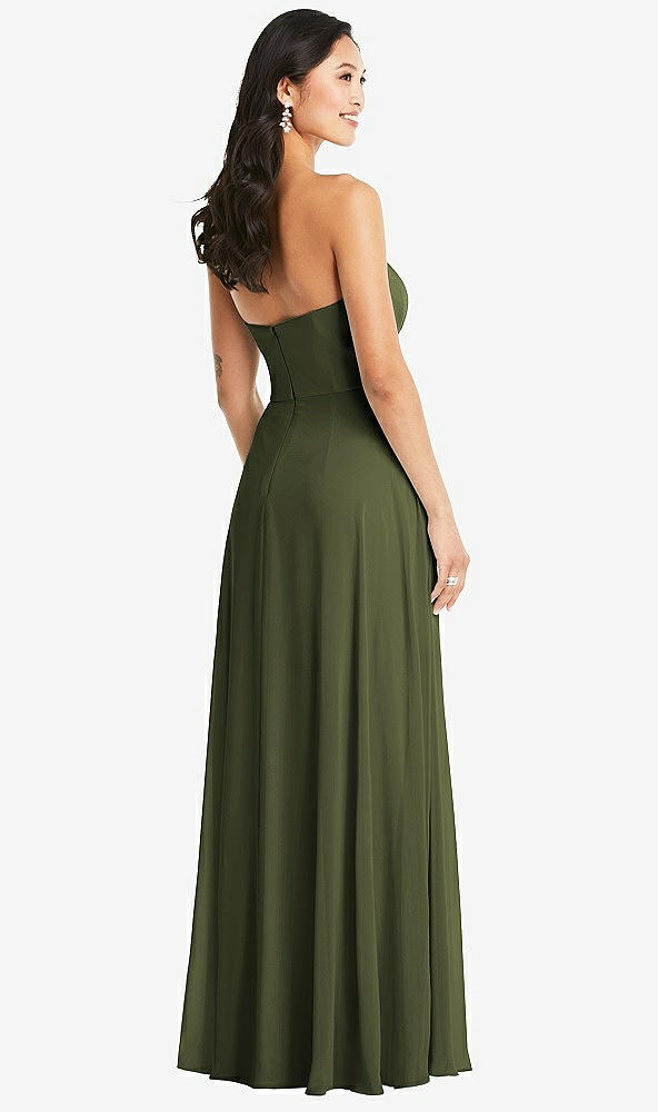 Back View - Olive Green Bella Bridesmaids Dress BB132