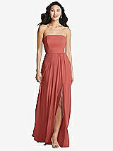 Front View Thumbnail - Coral Pink Bella Bridesmaids Dress BB132