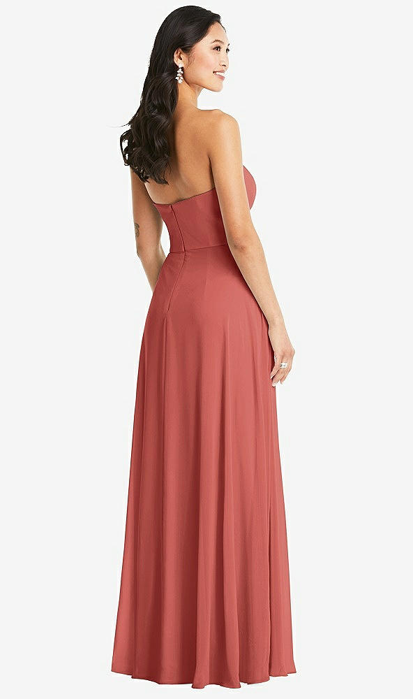 Back View - Coral Pink Bella Bridesmaids Dress BB132