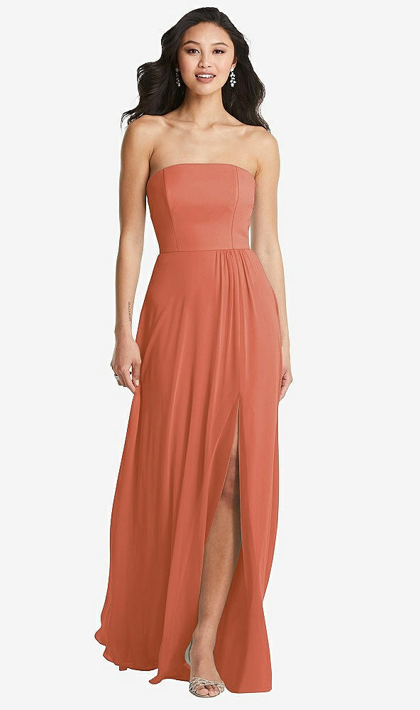 Front View - Terracotta Copper Bella Bridesmaids Dress BB132