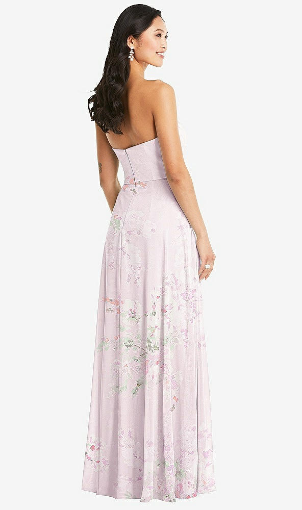 Back View - Watercolor Print Bella Bridesmaids Dress BB132