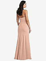 Rear View Thumbnail - Pale Peach Bella Bridesmaids Dress BB134