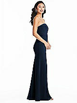 Side View Thumbnail - Midnight Navy Bella Bridesmaids Dress BB134