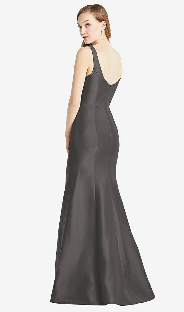 Back View - Caviar Gray Bella Bridesmaids Dress BB135