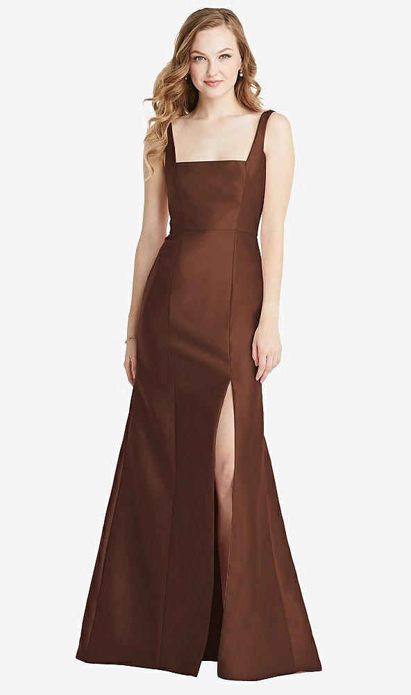 Front View - Cognac Bella Bridesmaids Dress BB135