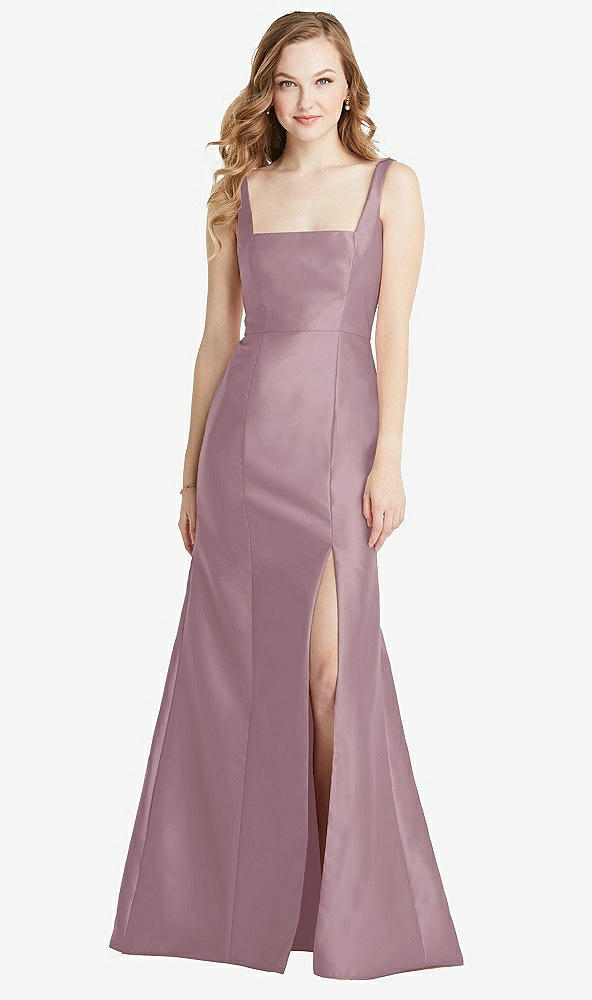 Front View - Dusty Rose Bella Bridesmaids Dress BB135