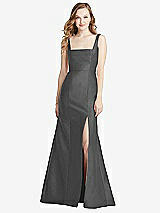 Front View Thumbnail - Gunmetal Bella Bridesmaids Dress BB135