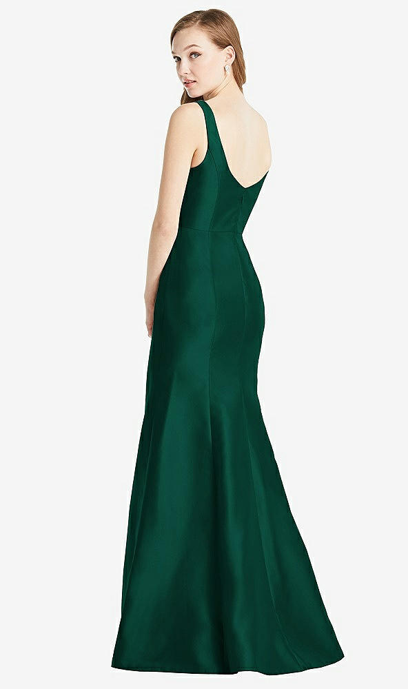 Back View - Hunter Green Bella Bridesmaids Dress BB135