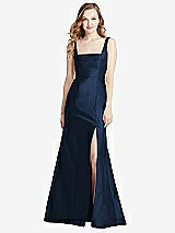 Front View Thumbnail - Midnight Navy Bella Bridesmaids Dress BB135