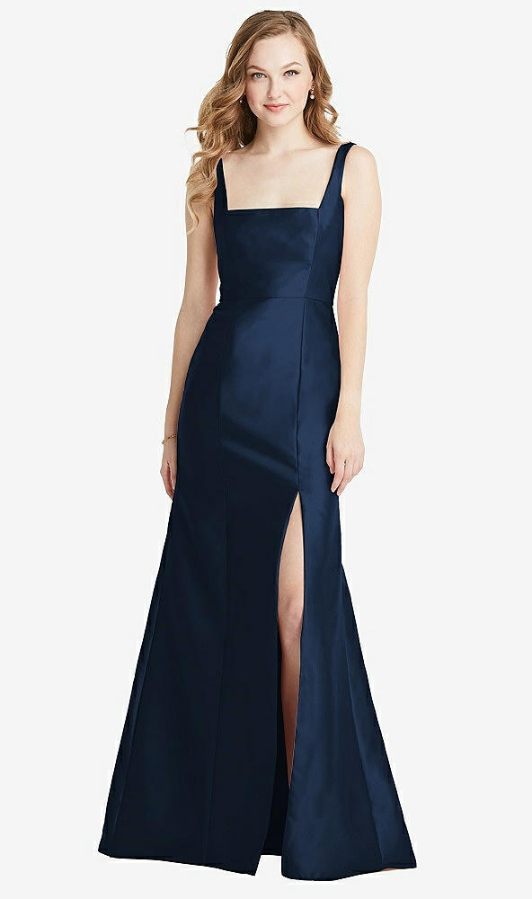 Front View - Midnight Navy Bella Bridesmaids Dress BB135