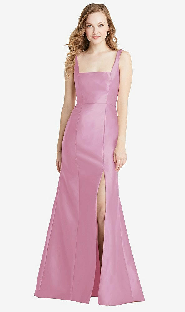 Front View - Powder Pink Bella Bridesmaids Dress BB135