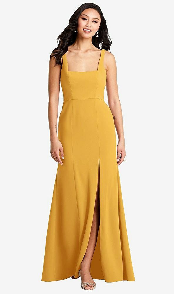 Front View - NYC Yellow Bella Bridesmaids Dress BB136