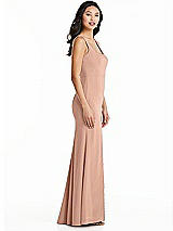 Side View Thumbnail - Pale Peach Bella Bridesmaids Dress BB136