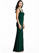 Side View Thumbnail - Hunter Green Bella Bridesmaids Dress BB136