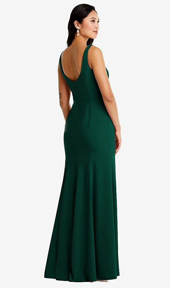 Back View - Hunter Green Bella Bridesmaids Dress BB136