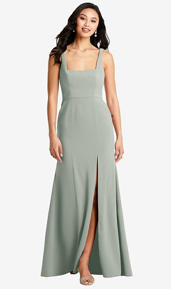 Front View - Willow Green Bella Bridesmaids Dress BB136