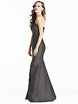 Side View Thumbnail - Caviar Gray Bella Bridesmaids Dress BB137