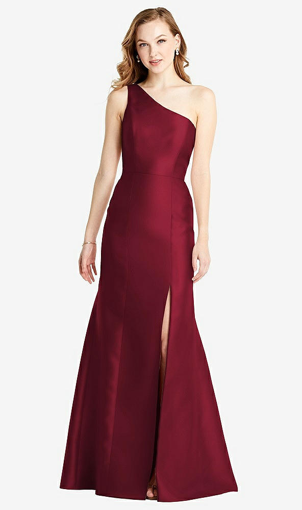 Front View - Burgundy Bella Bridesmaids Dress BB137