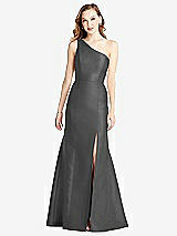 Front View Thumbnail - Gunmetal Bella Bridesmaids Dress BB137