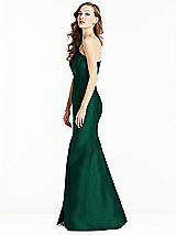 Side View Thumbnail - Hunter Green Bella Bridesmaids Dress BB137