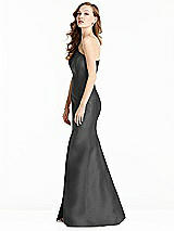 Side View Thumbnail - Pewter Bella Bridesmaids Dress BB137