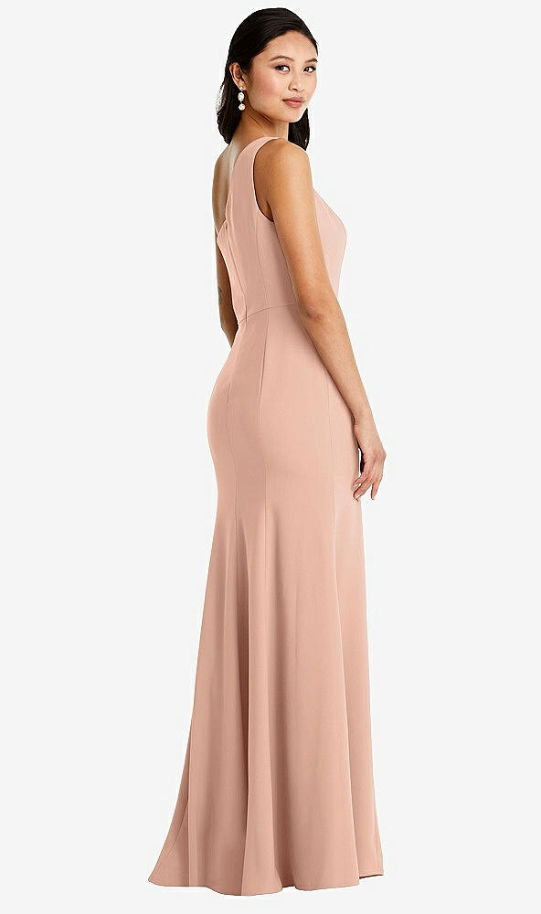 Back View - Pale Peach Bella Bridesmaids Dress BB138