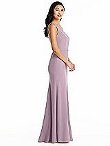 Side View Thumbnail - Suede Rose Bella Bridesmaids Dress BB138