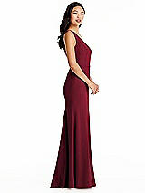 Side View Thumbnail - Burgundy Bella Bridesmaids Dress BB138