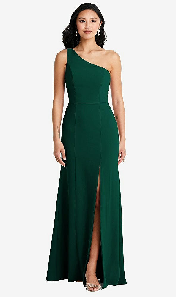 Front View - Hunter Green Bella Bridesmaids Dress BB138