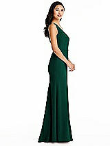 Side View Thumbnail - Hunter Green Bella Bridesmaids Dress BB138