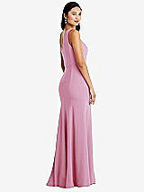 Rear View Thumbnail - Powder Pink Bella Bridesmaids Dress BB138