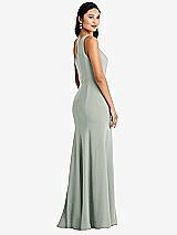 Rear View Thumbnail - Willow Green Bella Bridesmaids Dress BB138