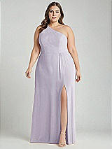 Alt View 1 Thumbnail - Moondance One-Shoulder Chiffon Maxi Dress with Shirred Front Slit