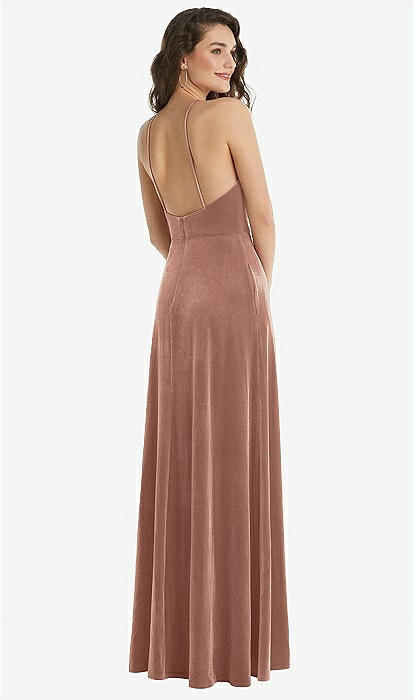 NWT Dessy hotsell LOVELY Draped Twist Halter Tie Back Trumpet Gown XL Retail $231