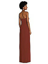 Alt View 4 Thumbnail - Auburn Moon Draped Chiffon Grecian Column Gown with Convertible Straps