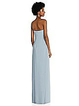 Alt View 4 Thumbnail - Mist Draped Chiffon Grecian Column Gown with Convertible Straps