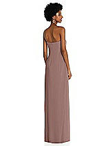 Alt View 4 Thumbnail - Sienna Draped Chiffon Grecian Column Gown with Convertible Straps