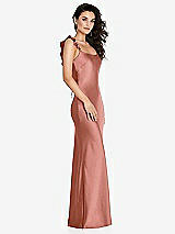 Alt View 1 Thumbnail - Desert Rose Ruffle Trimmed Open-Back Maxi Slip Dress