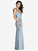 Alt View 1 Thumbnail - Mist Ruffle Trimmed Open-Back Maxi Slip Dress