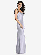 Alt View 1 Thumbnail - Silver Dove Ruffle Trimmed Open-Back Maxi Slip Dress