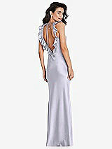 Alt View 2 Thumbnail - Silver Dove Ruffle Trimmed Open-Back Maxi Slip Dress