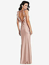 Alt View 2 Thumbnail - Toasted Sugar Ruffle Trimmed Open-Back Maxi Slip Dress