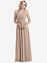 Alt View 5 Thumbnail - Topaz Empire Waist Shirred Skirt Convertible Sash Tie Maxi Dress