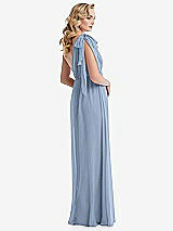 Alt View 4 Thumbnail - Cloudy Empire Waist Shirred Skirt Convertible Sash Tie Maxi Dress